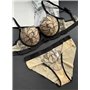 Комплект нижньої білизни Lux Ajour 6601 Чорно-бежевий 6601 чорно-бежевий  фото - Luxbikini