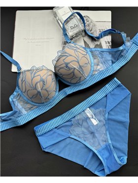 Комплект нижньої білизни Lux Ajour 6601 голубий 6601 голубий  фото - Luxbikini