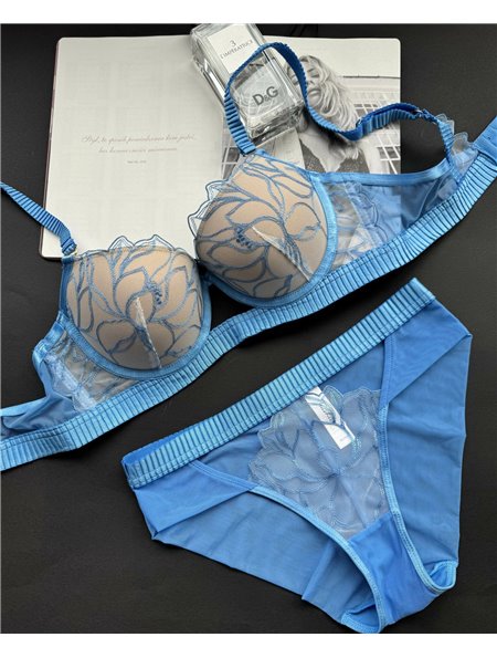 Комплект нижньої білизни Lux Ajour 6601 голубий 6601 голубий  фото - Luxbikini