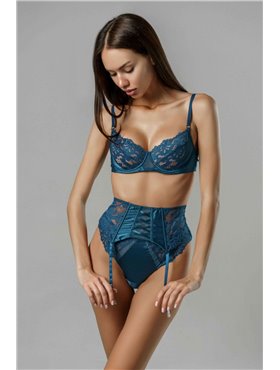 Комплект нижньої білизни Lux Ajour 358 синій 358 синій  фото - Luxbikini