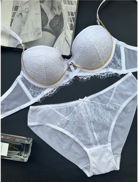 Комплект нижньої білизни Mandhari 21035 білий 21035 білий  фото - Luxbikini