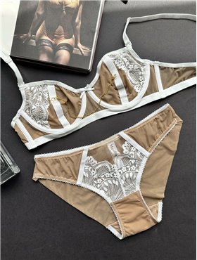 Комплект нижньої білизни Mandhari 22041 білий 22041 білий  фото - Luxbikini