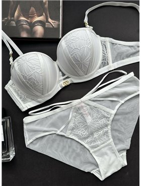 Комплект нижньої білизни Cencka Flower 28001 білий 28001 білий  фото - Luxbikini
