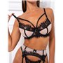 Комплект нижньої білизни Lux Ajour 1000 чорно-бежевий 1000 чорно-бежевий  фото - Luxbikini
