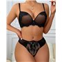 Комплект нижньої білизни Lux Ajour 8112 чорно-бежевий 8112 чорно-бежевий  фото - Luxbikini