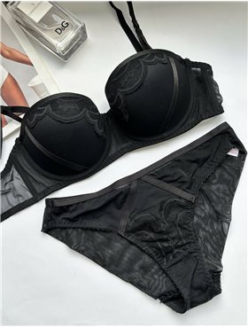 Комплект нижньої білизни Lux Ajour 9286 чорний 9286 чорний  фото - Luxbikini