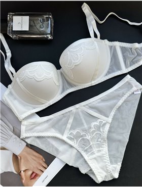 Комплект нижньої білизни Lux Ajour 9286 білий 9286 білий  фото - Luxbikini