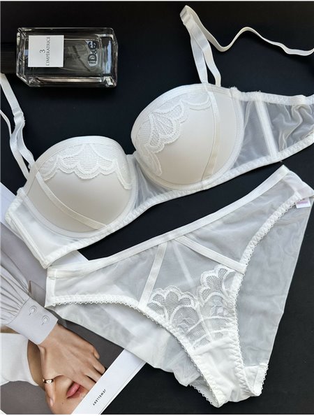 Комплект нижньої білизни Lux Ajour 9286 білий 9286 білий  фото - Luxbikini