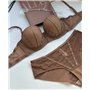 Комплект нижньої білизни Cencka Flower 9931 мокко 9931 моко  фото - Luxbikini