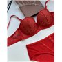 Комплект нижньої білизни Cencka Flower 9931 червоний 9931 червоний  фото - Luxbikini