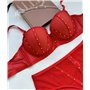 Комплект нижньої білизни Cencka Flower 9931 червоний 9931 червоний  фото - Luxbikini