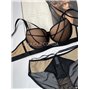 Комплект нижньої білизни Lux Ajour 035 Чорно-бежевий 035 чорно-бежевий  фото - Luxbikini