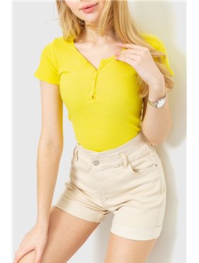 Футболка жіноча, колір жовтий, 204R024 204R024 AGER фото - Luxbikini