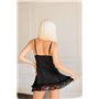 Сорочка на зав'язках чорна DO3776 DO3776  фото - Luxbikini