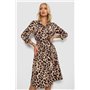 Сукня софт на ґудзиках з принтом, колір мокко, 230R117 230R117 AGER фото - Luxbikini