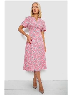 Сукня софт з принтом, колір рожевий, 230R1016-1 230R1016-1 AGER фото - Luxbikini