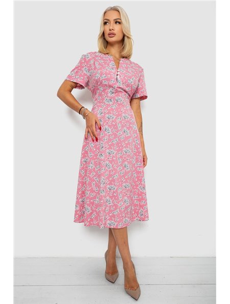 Сукня софт з принтом, колір рожевий, 230R1016-1 230R1016-1 AGER фото - Luxbikini