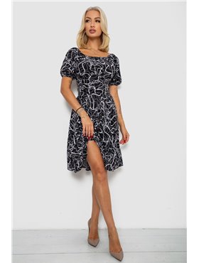 Сукня софт з принтом, колір чорний, 230R1010-5 230R1010-5 AGER фото - Luxbikini
