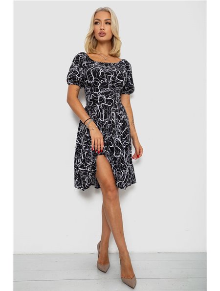 Сукня софт з принтом, колір чорний, 230R1010-5 230R1010-5 AGER фото - Luxbikini
