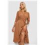 Сукня софт з принтом, колір бежевий, 230R1011-5 230R1011-5 AGER фото - Luxbikini
