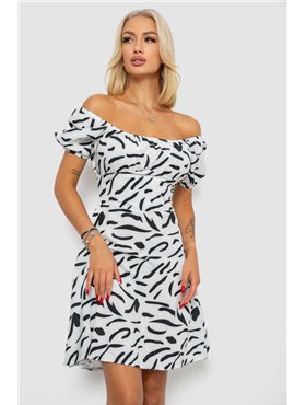 Сукня софт з принтом 230R01005-1, колір білий, 230R0105-1 230R0105-1 AGER фото - Luxbikini