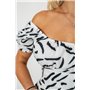 Сукня софт з принтом 230R01005-1, колір білий, 230R0105-1 230R0105-1 AGER фото - Luxbikini