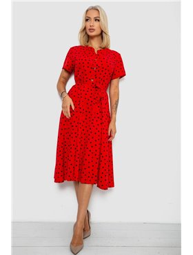 Сукня софт з принтом, колір червоно-білий, 230R1011-10 230R1011-10 AGER фото - Luxbikini