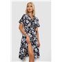 Сукня софт на запах із принтом, колір оливковий, 230R0107 230R0107 AGER фото - Luxbikini