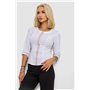 Блуза класична з вишивкою, колір білий, 230R03-2 230R03-2 AGER фото - Luxbikini