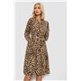 Сукня софт з принтом, колір бежевий, 230R1011-7 230R1011-7 AGER фото - Luxbikini