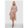 Сукня софт з принтом, колір бежевий, 230R1011-5 230R1011-5 AGER фото - Luxbikini