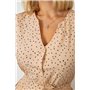 Сукня софт з принтом у горох, колір бежевий, 230R0032-3 230R0032-3 AGER фото - Luxbikini