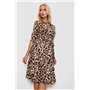 Сукня софт з принтом, колір бежевий, 230R1011-7 230R1011-7 AGER фото - Luxbikini