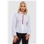 Блуза класична з вишивкою 230R03-2, колір Білий 230R03-1 AGER фото - Luxbikini