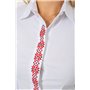 Блуза класична з вишивкою 230R03-2, колір Білий 230R03-1 AGER фото - Luxbikini