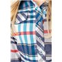 Сорочка жіноча в клітку, колір темно-пудровий, 230R063 230R063 AGER фото - Luxbikini