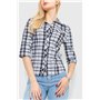 Сорочка жіноча в клітку, колір темно-пудровий, 230R063 230R063 AGER фото - Luxbikini