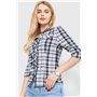 Сорочка жіноча в клітку, колір темно-пудровий, 230R063 230R063 AGER фото - Luxbikini