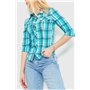Сорочка жіноча в клітку, колір темно-пудровий, 230R063 230R063 AGER фото - Luxbikini