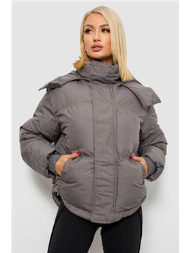 Куртка жіноча зимова коротка, колір сірий, 244R983 244R983 AGER фото - Luxbikini