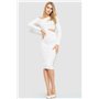 Сукня у рубчик, колір білий, 204R175 204R175 AGER фото - Luxbikini