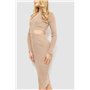 Сукня у рубчик, колір білий, 204R175 204R175 AGER фото - Luxbikini