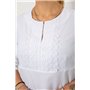 Блуза однотонна, колір білий, 230R71-1 230R71-1 AGER фото - Luxbikini