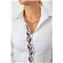 Блуза класична з вишивкою, колір білий, 230R102 230R102 AGER фото - Luxbikini