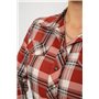 Сорочка жіноча в клітку, колір хакі, 230R064-1 230R064-1 AGER фото - Luxbikini