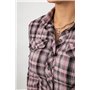 Сорочка жіноча в клітку, колір хакі, 230R064-1 230R064-1 AGER фото - Luxbikini