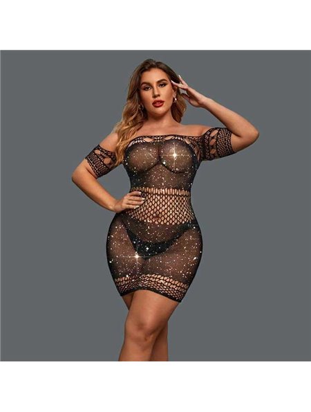 Сексуальна міні-сукня з короткими рукавами і стразами M-L-XL X00001163 China фото - Luxbikini