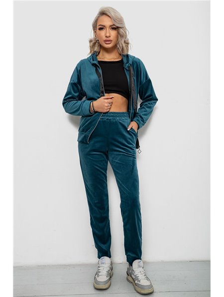 Спортивний костюм жіночий велюровий, колір чорний, 257R4119 257R4119 AGER фото - Luxbikini