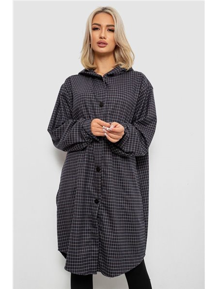 Жіночий кардиган в клітинку, колір сірий, 257R233-4 257R233-4 AGER фото - Luxbikini