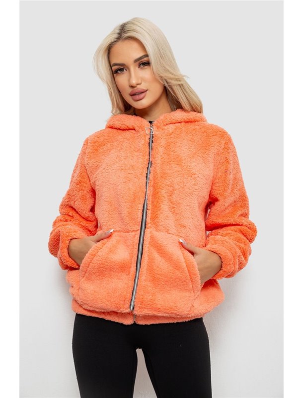 Бомбер жіночий з капюшоном, колір персиковий, 257R48-1 257R48-1 AGER фото - Luxbikini